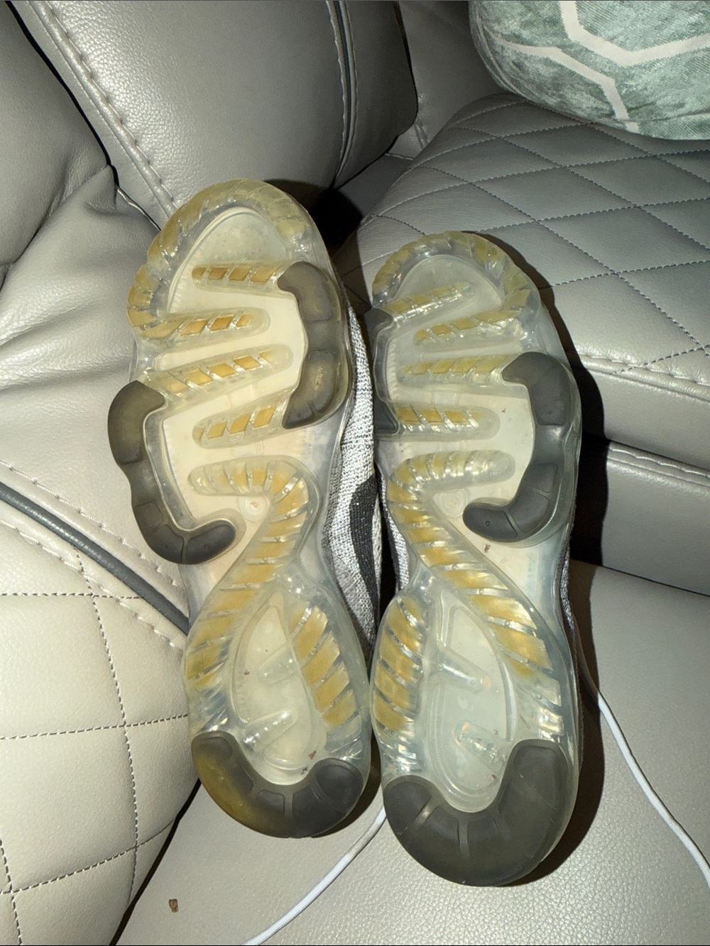 Nike Light Grey Vapormax Flyknit Sneakers - Picture 4 of 5
